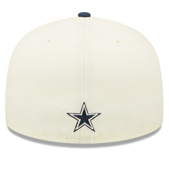 Dallas Cowboys New Era 2022 Sideline 59FIFTY Fitted Hat Cream/Navy | NFL