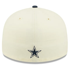 Dallas Cowboys New Era 2022 Sideline Low Profile 59FIFTY Fitted Hat Cream/Navy | NFL