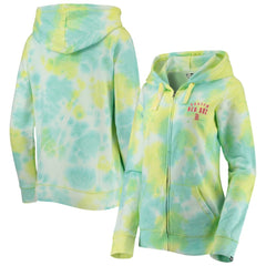 Boston Red Sox New Era Women's Tie-Dye Full-Zip Hoodie - MLB