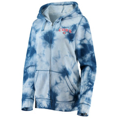 Chicago Cubs New Era Women's Tie-Dye Full-Zip Hoodie - MLB