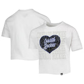 Colorado Rockies New Era Girls Youth Flip Sequin Heart Crop Top - MLB
