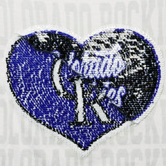 Colorado Rockies New Era Girls Youth Flip Sequin Heart Crop Top - MLB