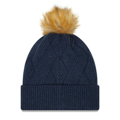 Dallas Cowboys New Era Women's Snowy Cuffed Knit Hat with Pom Navy | NFL