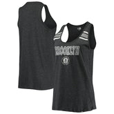 Brooklyn Nets Women's Scoop-Neck Racerback Tank Top Heathered Black - NBA