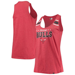 Chicago Bulls Women's Scoop-Neck Racerback Tank Top Heathered Red - NBA