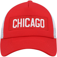 Chicago Blackhawks adidas Team Plate Trucker Snapback Hat - Red/White - NHL