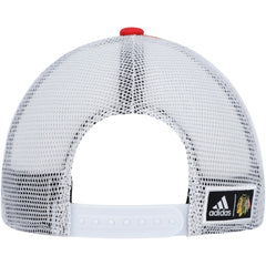 Chicago Blackhawks adidas Team Plate Trucker Snapback Hat - Red/White - NHL