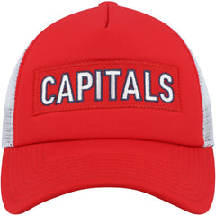 Washington Capitals adidas Team Plate Trucker Snapback Hat - Red/White - NHL