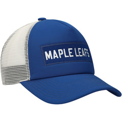 Toronto Maple Leafs adidas Team Plate Trucker Snapback Hat - Blue/White - NHL
