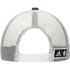 Toronto Maple Leafs adidas Team Plate Trucker Snapback Hat - Blue/White - NHL