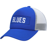 St. Louis Blues adidas Team Plate Trucker Snapback Hat - Blue/White - NHL