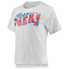 Philadelphia 76ers Concepts Sport Women's Resurgence Slub Burnout Raglan Top & Shorts Sleep Set Royal/White - NBA
