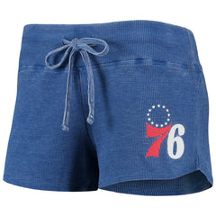 Philadelphia 76ers Concepts Sport Women's Resurgence Slub Burnout Raglan Top & Shorts Sleep Set Royal/White - NBA