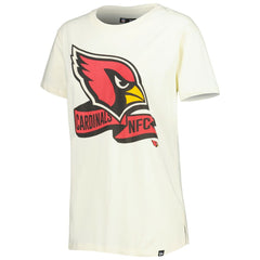Arizona Cardinals New Era Women's Chrome Sideline T-Shirt Cream | NFL