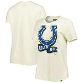Indianapolis Colts New Era Women's Chrome Sideline T-Shirt Cream | NFL