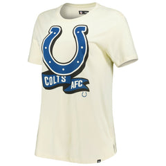 Indianapolis Colts New Era Women's Chrome Sideline T-Shirt Cream | NFL