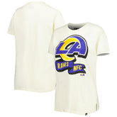 Los Angeles Rams New Era Women's Chrome Sideline T-Shirt Cream | NFL
