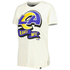 Los Angeles Rams New Era Women's Chrome Sideline T-Shirt Cream | NFL