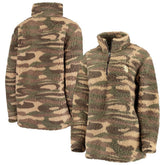 Seattle Kraken G-III Sports by Carl Banks Women's Sherpa Quarter-Zip Jacket - Camo - NHL