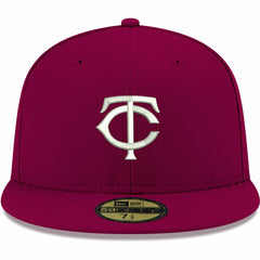 Minnesota Twins New Era White Logo 59FIFTY Fitted Hat - MLB