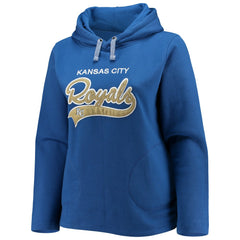 Kansas City Royals Soft as a Grape Women's Plus Size Side Split Pullover Hoodie - MLB