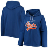 New York Mets Soft as a Grape Women's Plus Size Side Split Pullover Hoodie - MLB