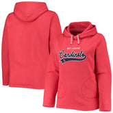 St. Louis Cardinals Soft as a Grape Women's Plus Size Side Split Pullover Hoodie - MLB