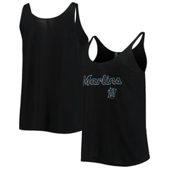 Miami Marlins Soft as a Grape Women's Slouchy Tank Top - MLB