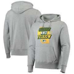 Green Bay Packers '47 Team Headline Pullover Hoodie Heathered Gray | 47 brand