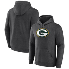 Green Bay Packers Primary Logo Fitted Pullover Hoodie Charcoal | NFL