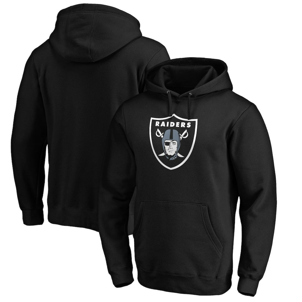 Las Vegas Raiders Primary Logo Fitted Pullover Hoodie Black | NFL