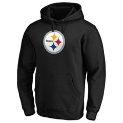 Pittsburgh Steelers Primary Logo Fitted Pullover Hoodie Black | NFL