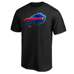 Buffalo Bills Midnight Mascot Team Logo T-Shirt Black | NFL