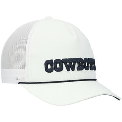 Dallas Cowboys HOOey Wordmark Rope Trucker Snapback Hat White | NFL