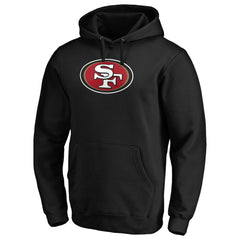 San Francisco 49ers Primary Logo Fitted Pullover Hoodie Black | NFL