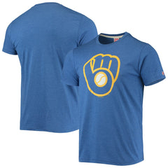 Milwaukee Brewers Homage Hand-Drawn Logo Tri-Blend T-Shirt - MLB