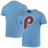 Philadelphia Phillies Homage Hand-Drawn Logo Tri-Blend T-Shirt - MLB