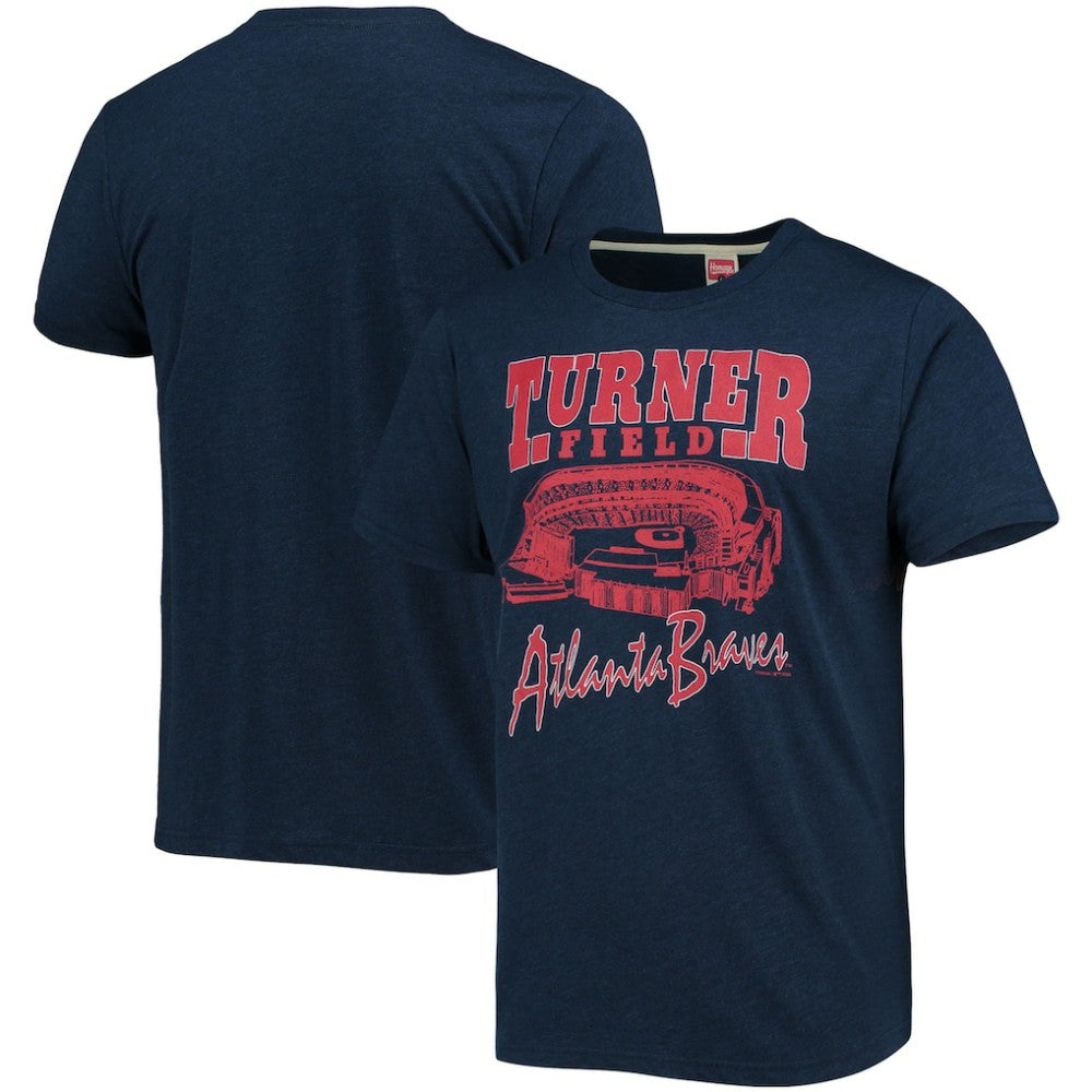 Atlanta Braves Homage Stadium Tri-Blend T-Shirt - MLB