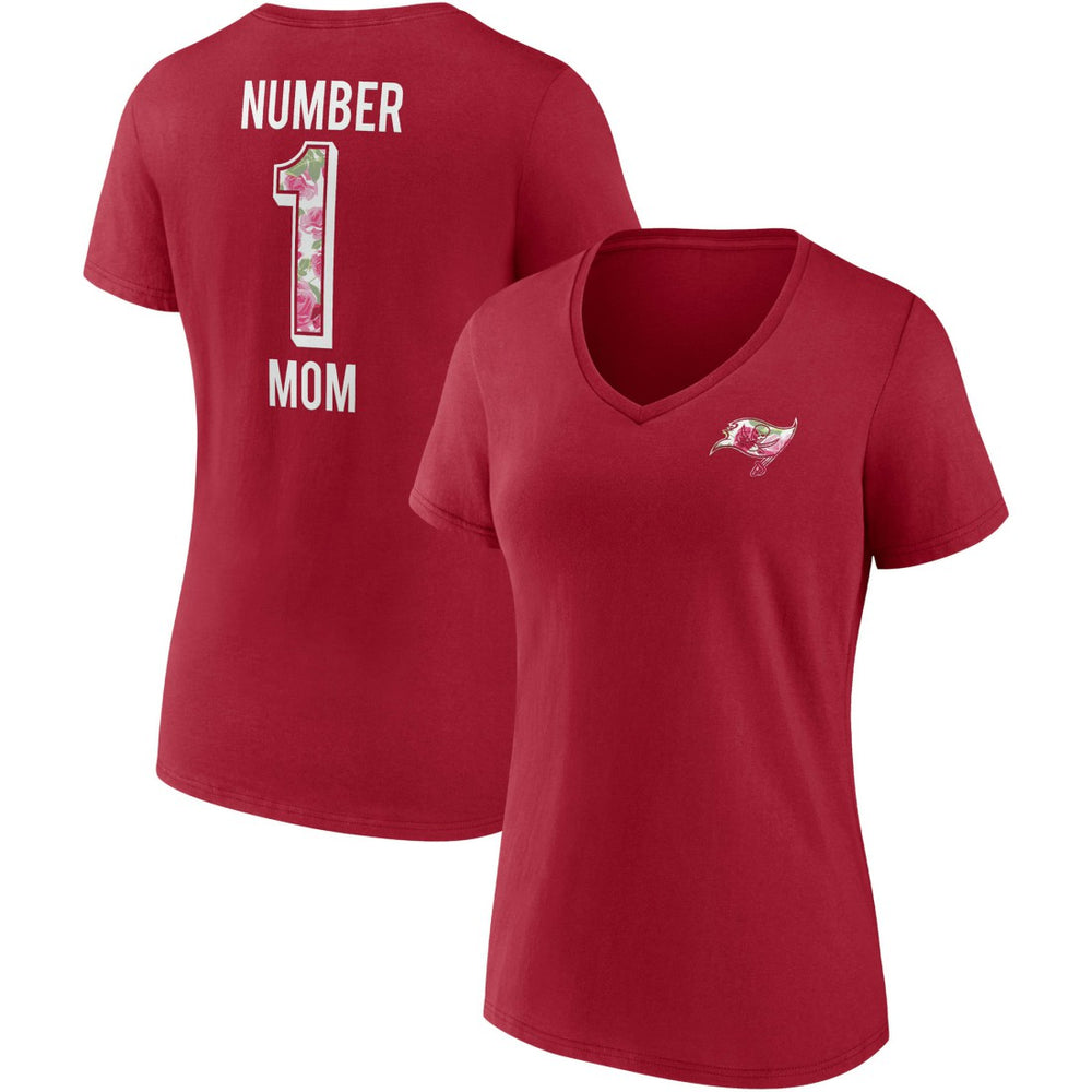 Tampa Bay Buccaneers Women's Team Mother's Day V-Neck T-Shirt Red | Fanatics