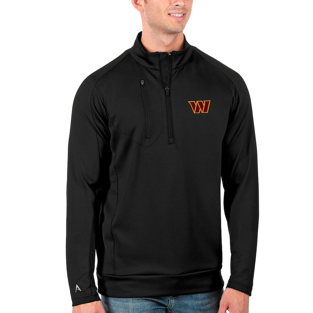 Washington Commanders Antigua Generation Quarter-Zip Pullover Top Black | NFL