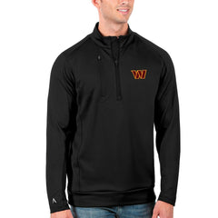 Washington Commanders Antigua Generation Quarter-Zip Pullover Top Black | NFL
