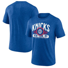 New York Knicks Badge of Honor Tri-Blend T-Shirt Royal - NBA