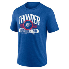 Oklahoma City Thunder Badge of Honor Tri-Blend T-Shirt Royal - NBA