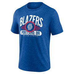 Portland Trail Blazers Badge of Honor Tri-Blend T-Shirt Royal - NBA