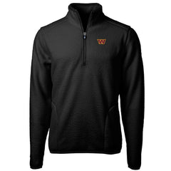 Washington Commanders Cutter & Buck Cascade Eco Sherpa Fleece Quarter-Zip Pullover Jacket Black | NFL