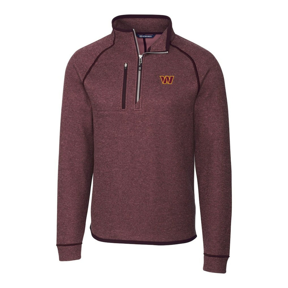 Washington Commanders Cutter & Buck Mainsail Half-Zip Pullover Jacket Burgundy | NFL