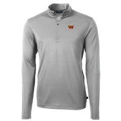 Washington Commanders Cutter & Buck Virtue Eco Pique Half-Zip Pullover Jacket Gray | NFL