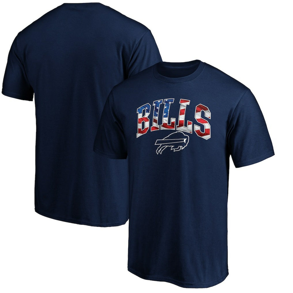 Buffalo Bills Banner Wave Logo T-Shirt Navy | NFL