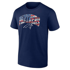 Carolina Panthers Banner Wave Logo T-Shirt Navy | NFL