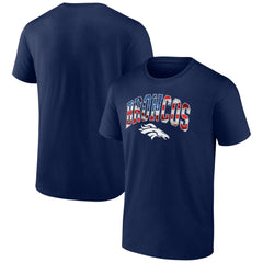 Denver Broncos Banner Wave Logo T-Shirt Navy | NFL